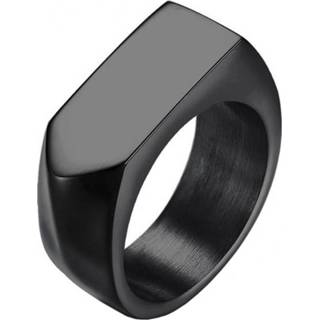 Stalen zegelring Mendes Jewelry zwarte mannen zwart Zegelring zwarte mannen zwart stalen Mendes Jewelry