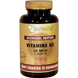 👉 Vitamine gezondheid Artelle D3 25mcg 250st 8717472405463