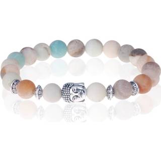 👉 Kralenarmband natuursteen mannen multicolor Memphis kralen armband Frosted Amazoniet Buddha