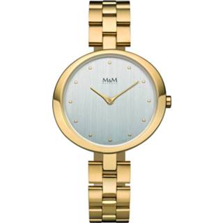 👉 Horloge goudkleurig goudkleurige dame vrouwen Dames met Schakelband van M&M