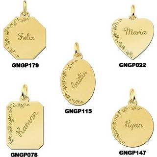 👉 Hanger goud Names4ever Decoratieve Graveer