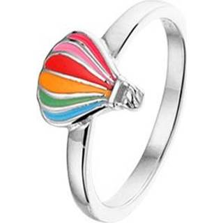 👉 Zilveren Ring voor Kinderen met Regenboog Luchtballon