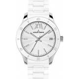 👉 Horlogeband wit silicoon Jacques Lemans 1-1623 / 1-1623P Rome 18mm 8719217138285
