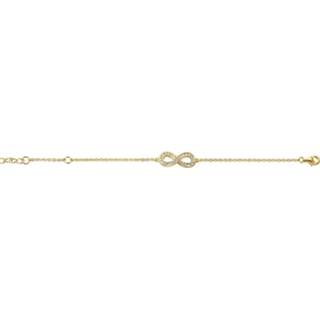 👉 Armband goudkleurige New Bling met Zirkonia Infinity Hanger