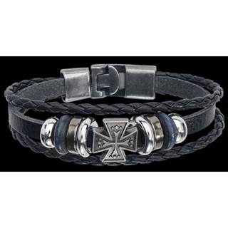 👉 Armband zwart standard male Iron Cross Lederen 4251189257532