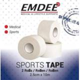 👉 Sporttape wit Sport tape 2.5 cm x 10 meter Emdee