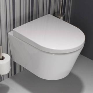 👉 Wandcloset wit keramiek spoel Calitri Urby hangend toilet compact standaard Boss & Wessing incl. zitting 48 cm 5604815324518