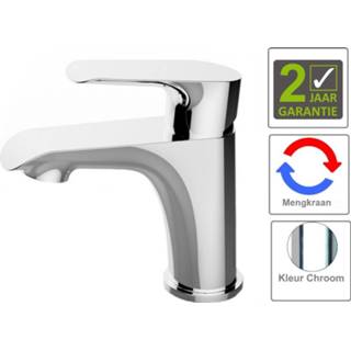 👉 Wastafelmengkraan chroom messing mengkraan zonder waste marta opbouw hendel keramisch standaard perlator BWS 15 cm 8719304326670