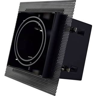 👉 Armatuur zwart trimless voor AR111 LED spot draaibaar en kantelbaar, wordt in het stucwerk gemonteerd 8714984919853
