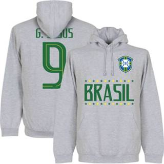 👉 Sweater grijs Brazilië G. Jesus 9 Team Hooded -