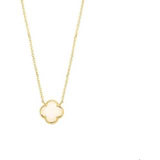 👉 Hals ketting geelgoud vrouwen active glanzend goudkleurig TFT Collier Bloem Kwarts 1,1 mm 41 - 43 45 cm 8718834553396