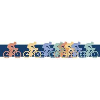 👉 Muursticker nederlands behangrand peleton fietsen