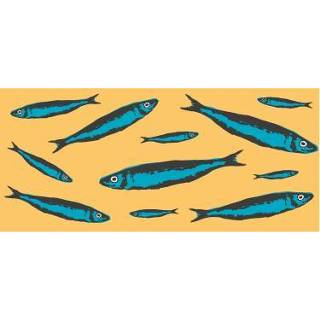 👉 Muursticker nederlands behangrand sardines