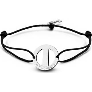 👉 Armband staal rekarmband vrouwen active zilverkleurig Key Moments 8KM-A00009 met stalen letter I en sleutel one-size 8719497238224