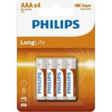 👉 Batterij Pro+ Philips Longlife batterijen AAA 4 stuks in blister