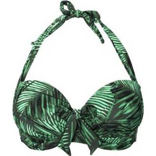 👉 Bikini rose vrouwen groen Missya Strapless Halterneck Print * Gratis verzending