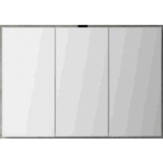 👉 Spiegelkast unisex eiken Sub 120 met 3 deuren 100x60,5 cm, donker