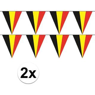 👉 Vlaggen lijn active 2x Belgische vlaggenlijn / slinger 5 meter