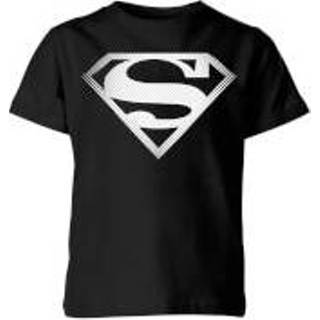 👉 DC Originals Superman Spot Logo Kinder T-shirt - Zwart - 11-12 Years - Zwart