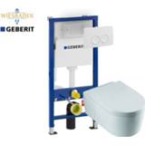 👉 Toiletset spoel arco standaard bouw blauw Wiesbaden met Geberit UP100 en Delta21 bedieningspaneel
