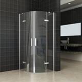 👉 Douche cabine Wiesbaden Kreuz (90x90x200 cm) douchecabine kwartrond 2 draaideuren 8 mm NANO Anti-kalkbehandeling