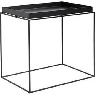 👉 Bijzet tafel staal trend tray table zwart rechthoekig HAY Bijzettafel 5710441005629