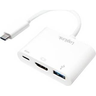 👉 Wit LogiLink 0.14m, 2xUSB-C/HDMI+USB A 2xUSB-C HDMI, USB 4052792038712