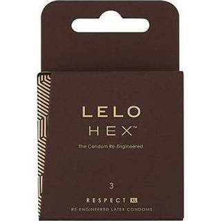 👉 Condoom latex XL transparant Lelo HEX Respect Condooms (doosje 3 Stuks) 7350075024979