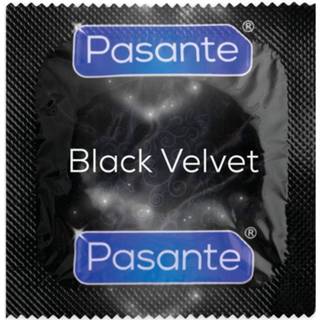 👉 Condoom zwart latex Pasante Black Velvet Groter En Breder