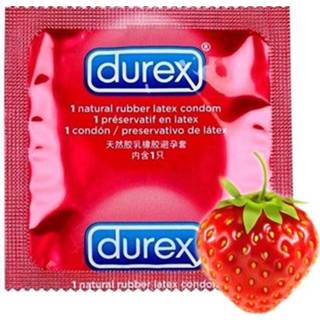 Condoom latex rood Durex Taste Me Aardbei
