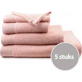 👉 Handdoek roze The One Deluxe Voordeelpakket 50x100 550 gr Zalm (5 stuks)