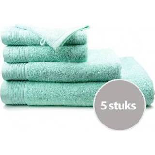 👉 Handdoek The One Deluxe Voordeelpakket 50x100 550 gr Mint (5 stuks)