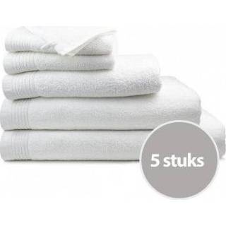 👉 Handdoek wit The One Deluxe Voordeelpakket 50x100 cm 550 gr (5 stuks)