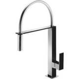 Tres Cuadro design keukenkraan met uittrekbare uitloop chroom zwart 606487 Keuken kraan chroom zwart TRES Cuadro design keukenkraan met uittrekbare uitloop zwart/chroom 606487 8429546424538