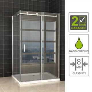 👉 Douchecabine BWS met Schuifdeur 120x100cm 8mm NANO coating 8719304270881