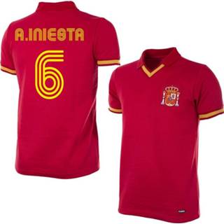 👉 Voetbalshirt Spanje Retro 1988 + A. Iniesta 6