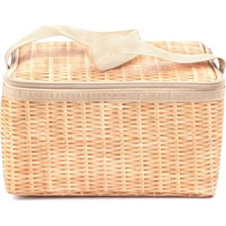 👉 Koeltas wicker lunch box rieten Kikkerland Faux