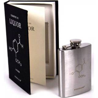 👉 Heupflacon Chemistry Book Flask Kikkerland Scheikundeboek met