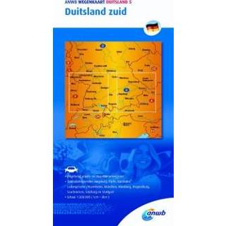 Nederlands sheet map ANWB Media - Duitsland 5. zuid 9789018042424