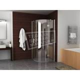 👉 Douche cabine kwartrond rechts kreuz helder chroom Schulz (90x90x200 cm) Douchecabine 8 mm Montage Nano Anti-Kalkbehandeling