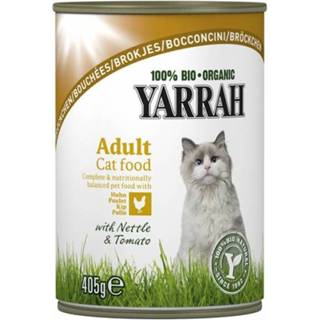 👉 Blik Yarrah Cat Brokjes Kip In Saus - 12 stuks
