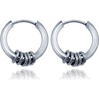 👉 Zilver vrouwen Stalen creolen Flexible Rings Silver