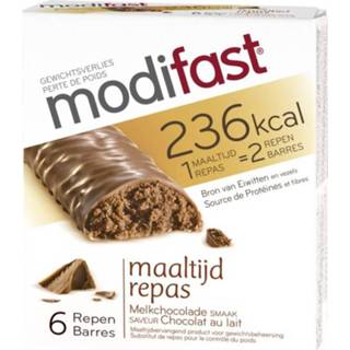 👉 Active Modifast Snack&Meal Reep Melk Chocolade 6 x 31 gr 5410063003040