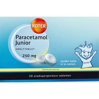 Smelttablet active Roter Paracetamol 250 mg Junior 20 smelttabletten 8713304942175