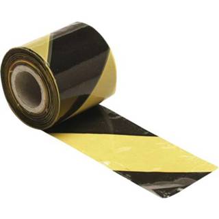 👉 Geel zwart Geel/zwart signalisatielint - 100m