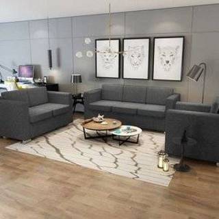 👉 Zithoek active grijs stof 3-delig donkergrijs 8718475550334