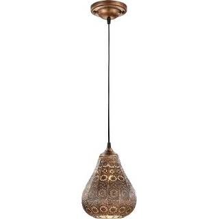 👉 Hang lamp plafond rond binnenverlichting hanglampen antiek koper metaal Trio JASMIN hanglamp Oud