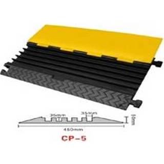 👉 Kabelbrug zwart geel active 5-kanaals Rubberen zwart/geel 0,8m