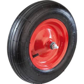 👉 Kruiwagenwiel rubber active met as - ter vervanging van kruiwagens, 20 mm, 12 mm schroefdraad 4047562033080