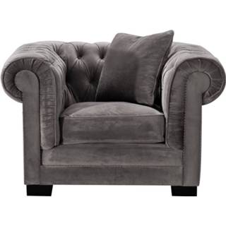 👉 Fauteuil active grijs Chesterfield Classic Velvet Dark Grey 5901775352927